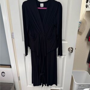 CAbi Elegant Black V-Neck Dress